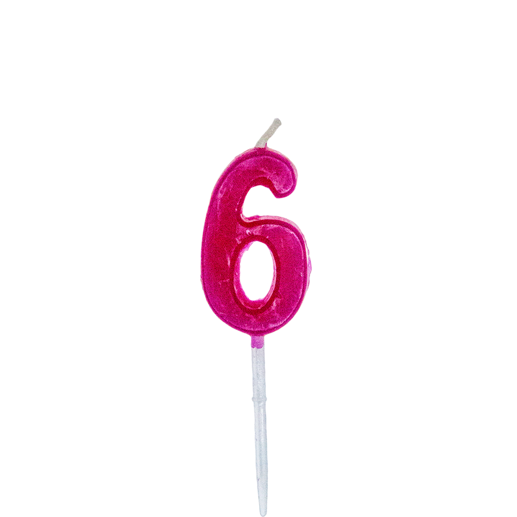 NUMBER 'SIX' CANDLE 