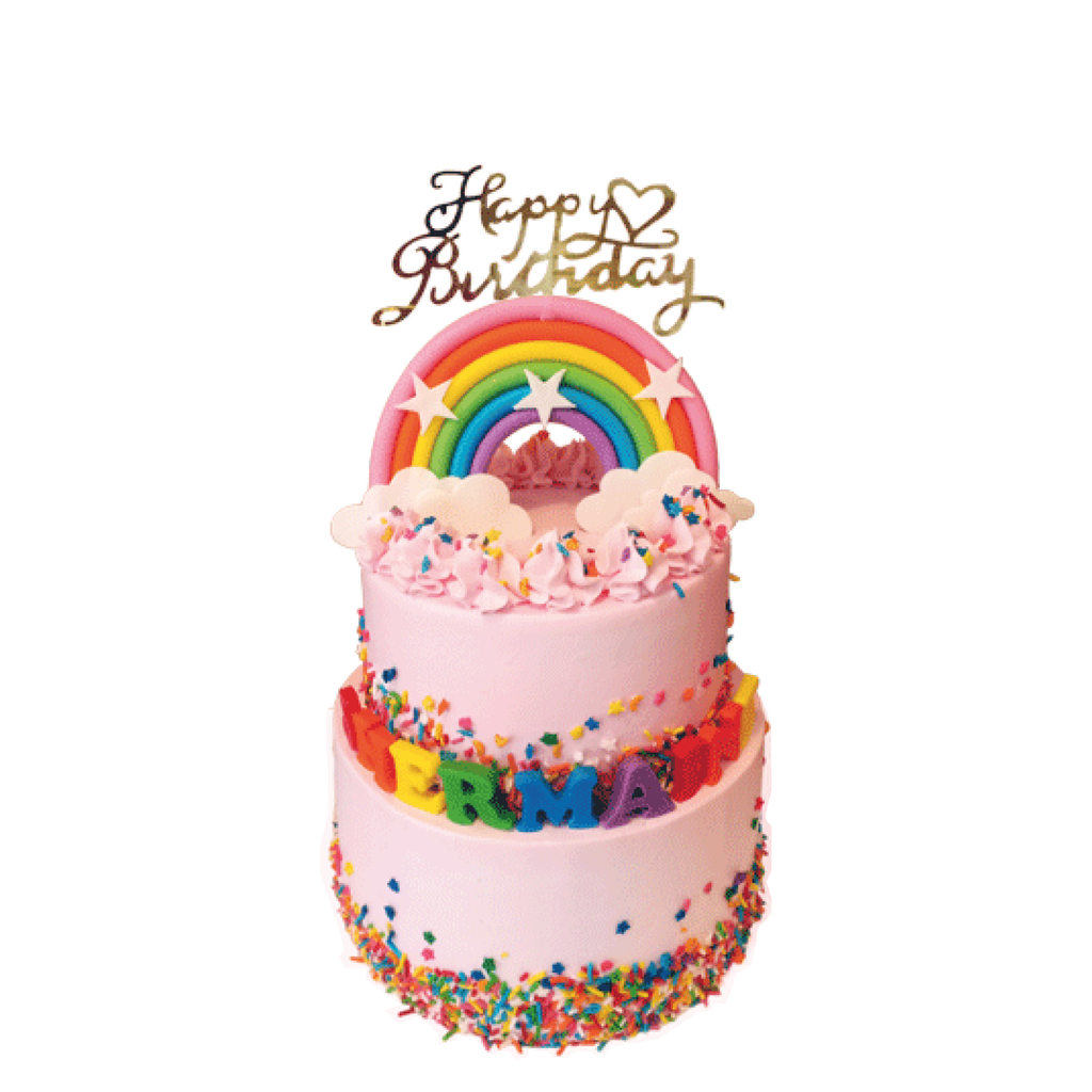 RAINBOW CAKE 2 LAYERS (CUSTOMIZE) - 6" + 8" x1.3 layer