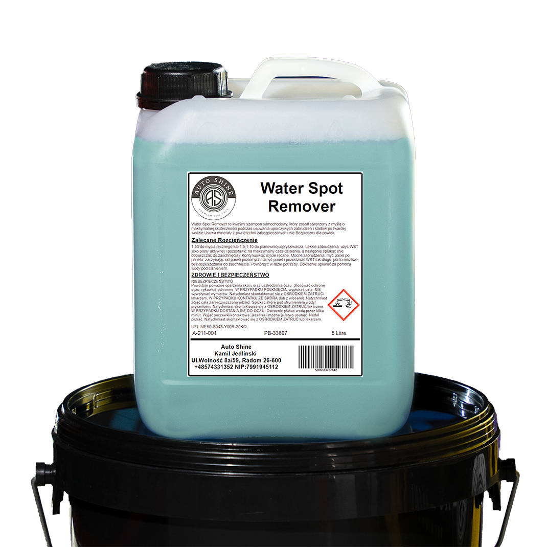AUTO SHINE Water Spot Remover 5 l – kanister na zdjęciu producenta
