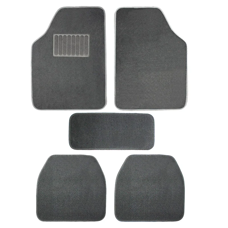 FERAL Dywaniki luxury welurowe 5szt szare