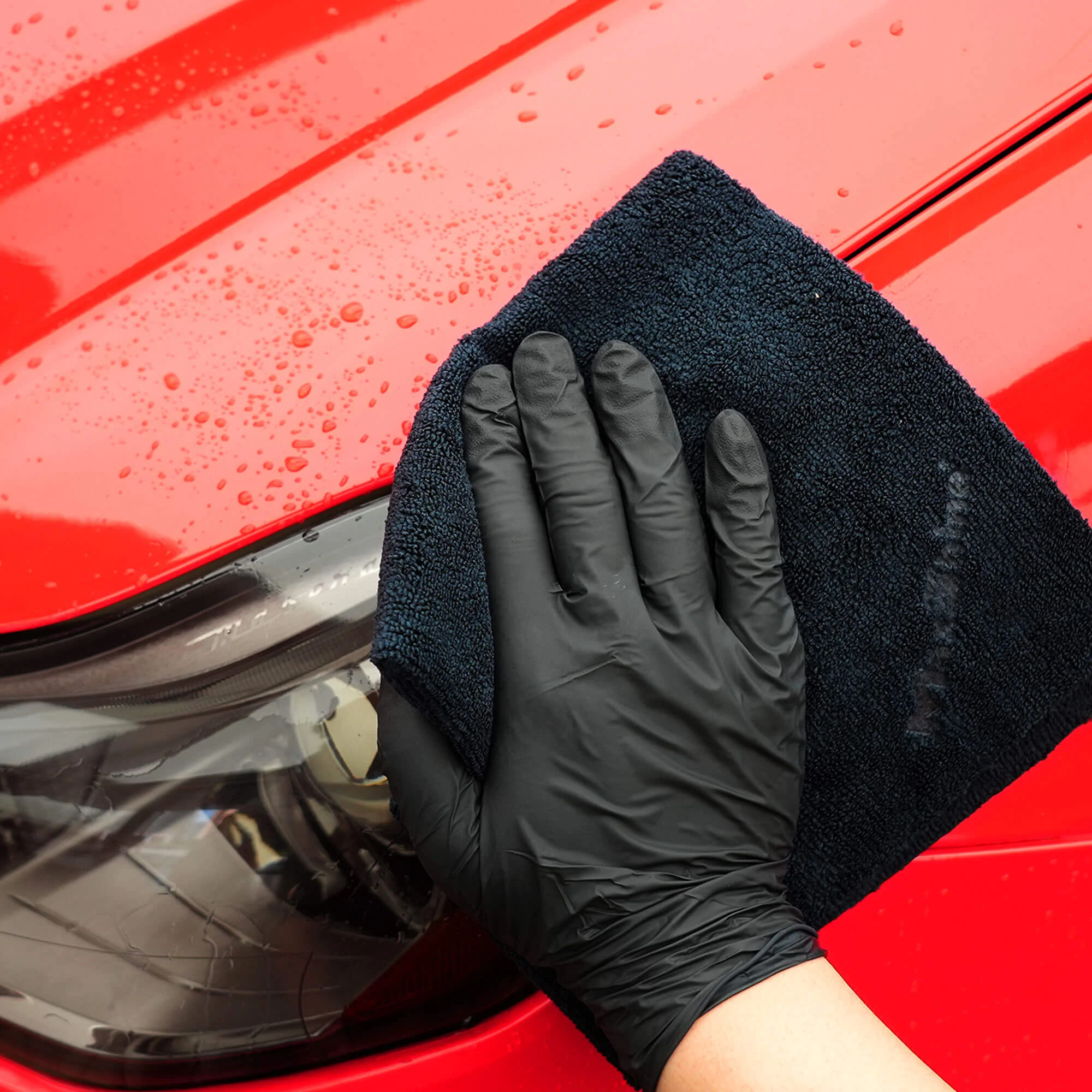 MAXSHINE Ręcznik z mikrofibry wielofunkcyjny - 16"x16"/40x40cm 330gsm Czarny 1 szt.