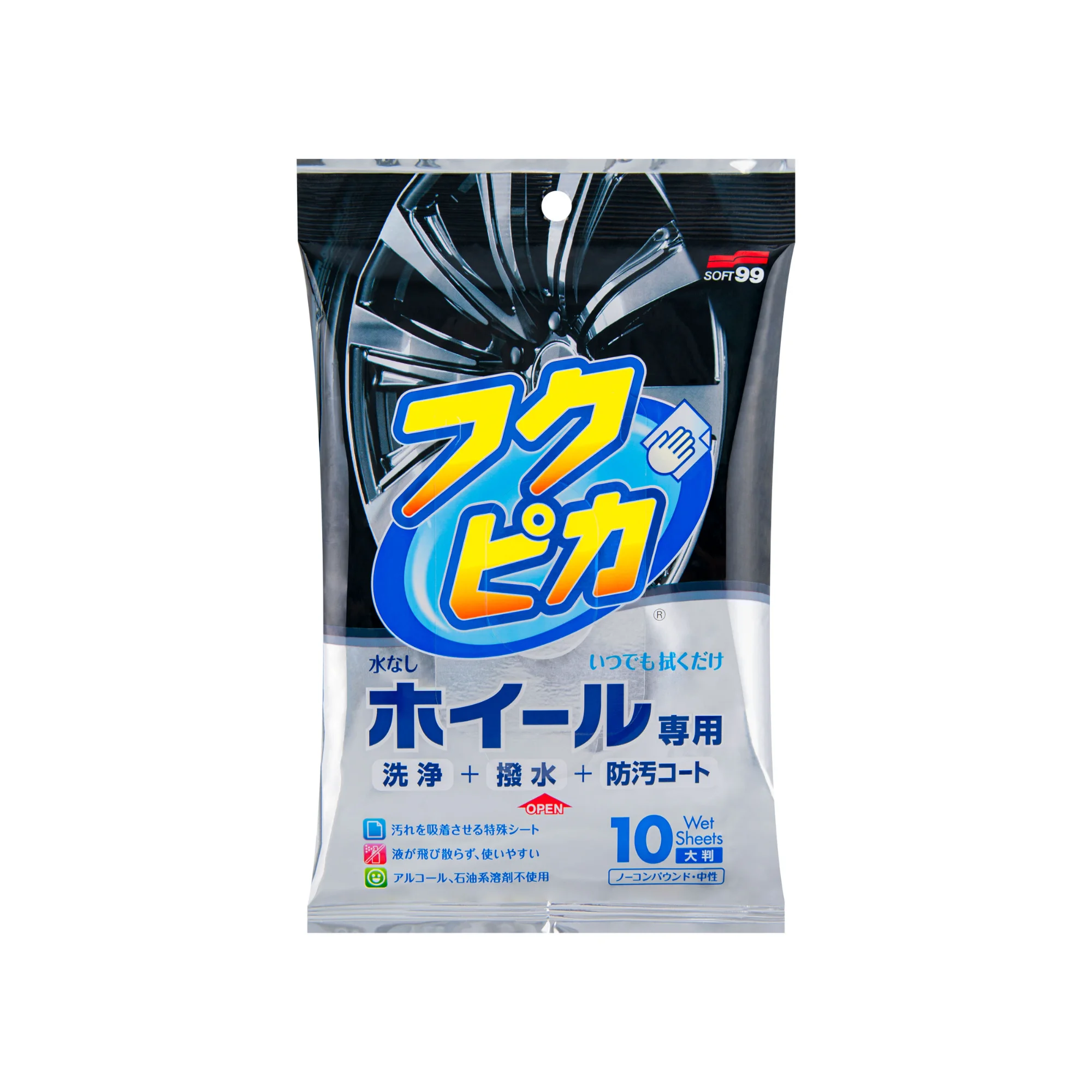 SOFT99 Wheel cleaning wipe 10szt.