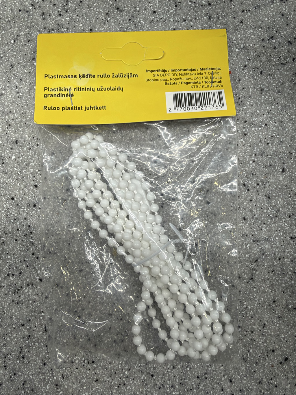 Plastikinė grandinėlė ritininėms užuolaidoms 2 m — nuotrauka 2
