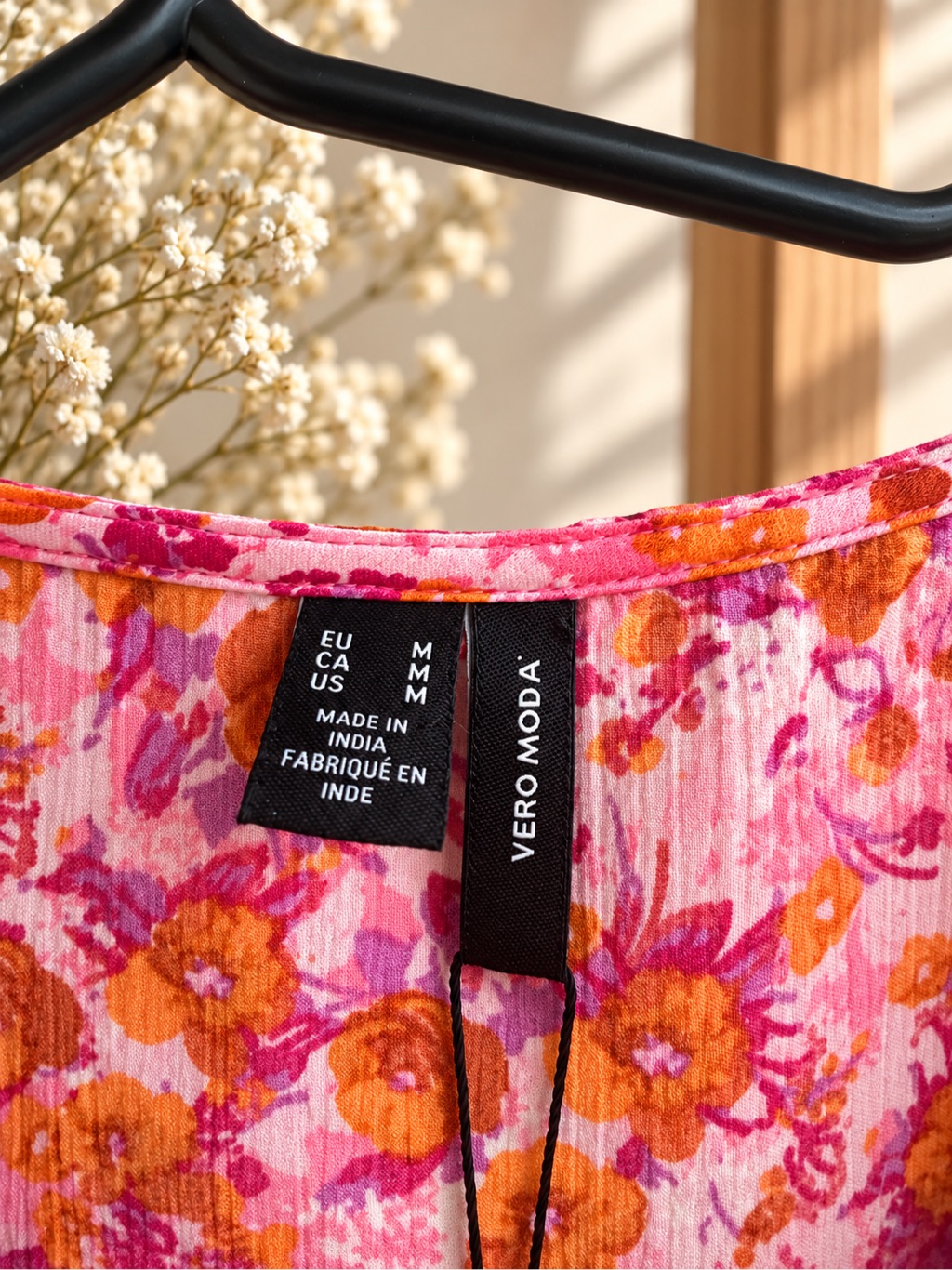 Vero Moda gėlėta palaidinė pūstomis rankovėmis — nuotrauka 3