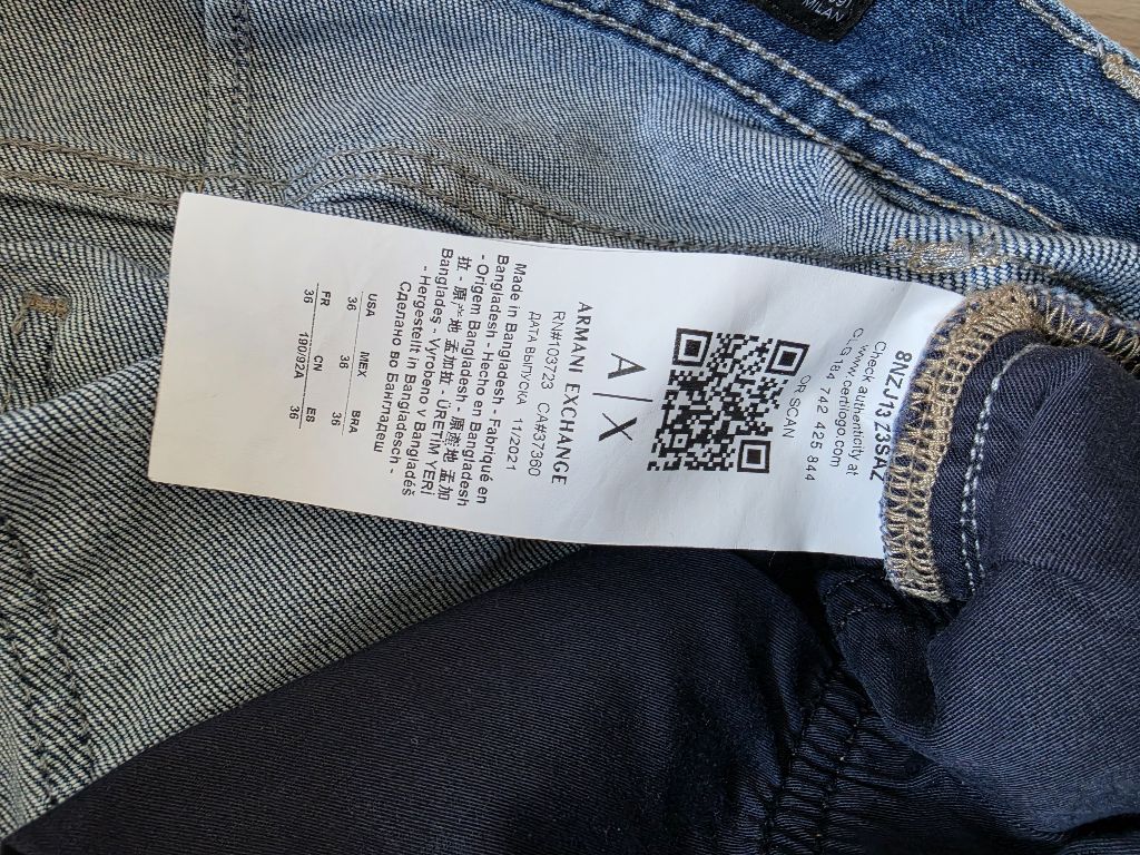 Armani Exchange vyriški džinsai — nuotrauka 8