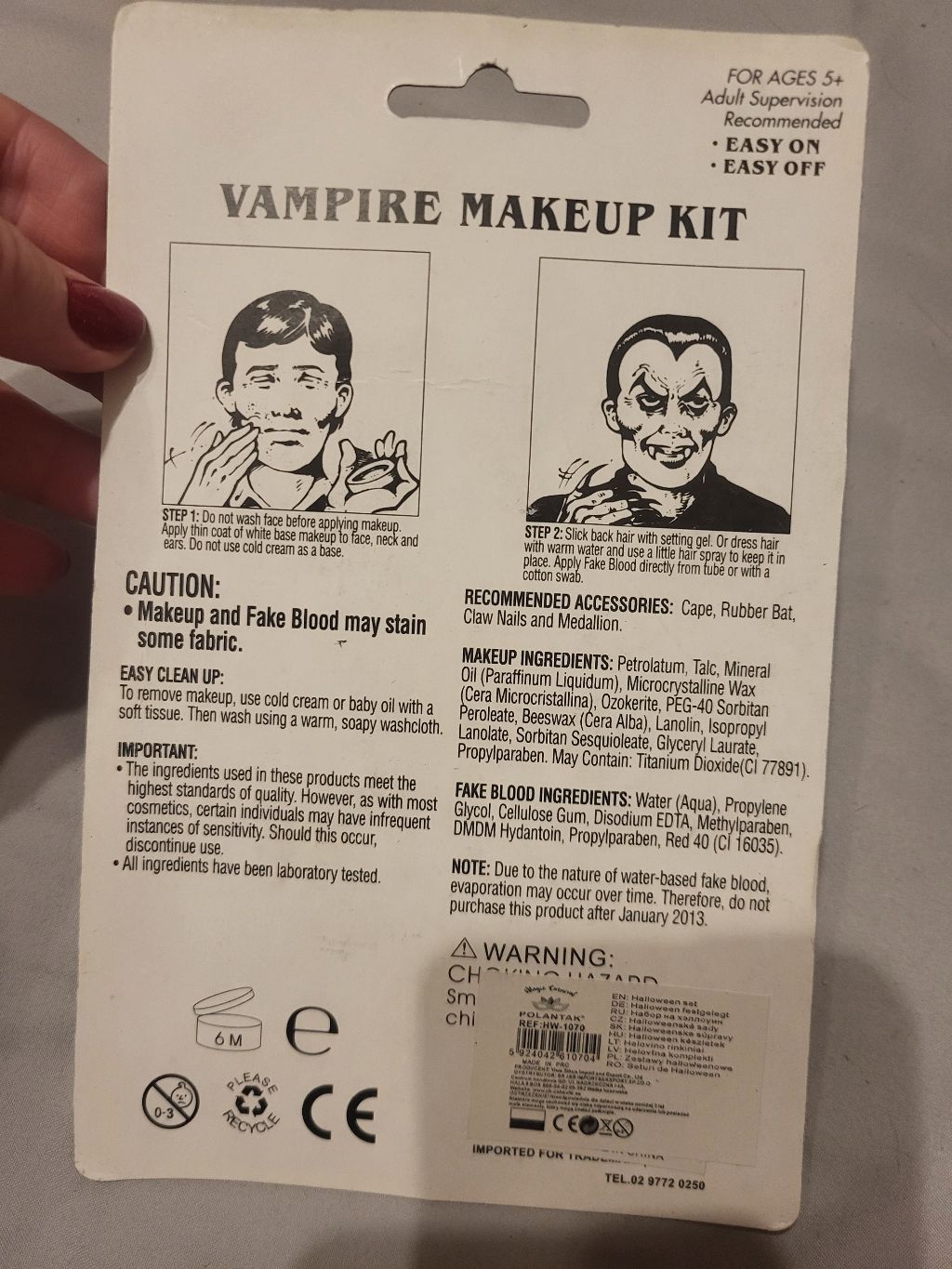Vampyro makiažo rinkinys Helovinui — nuotrauka 2