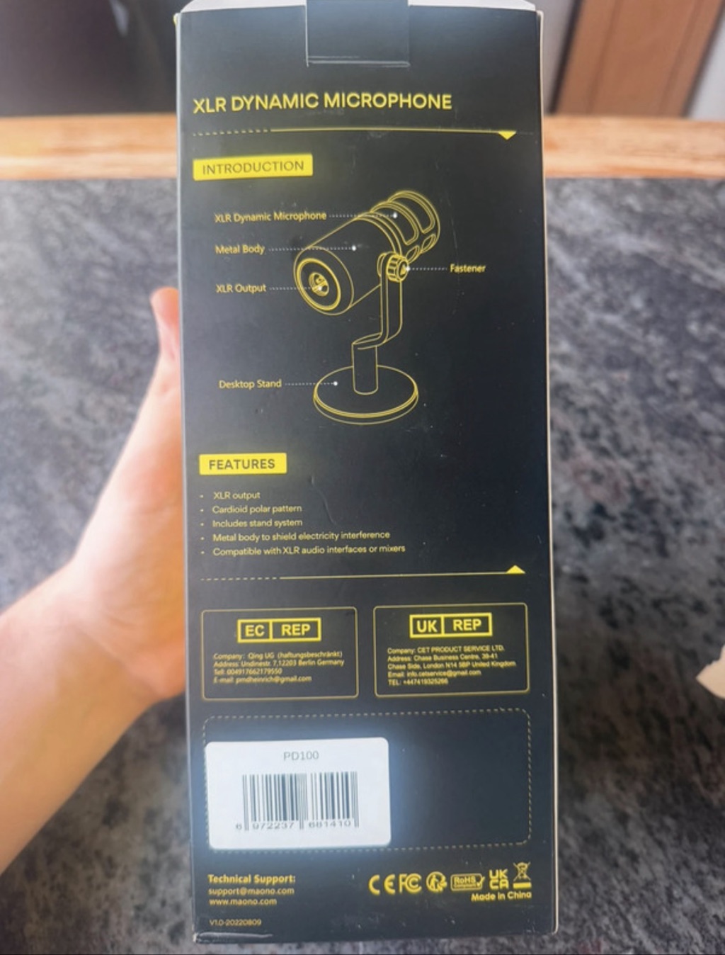 Maono PD100 XLR dinaminis mikrofonas — nuotrauka 10