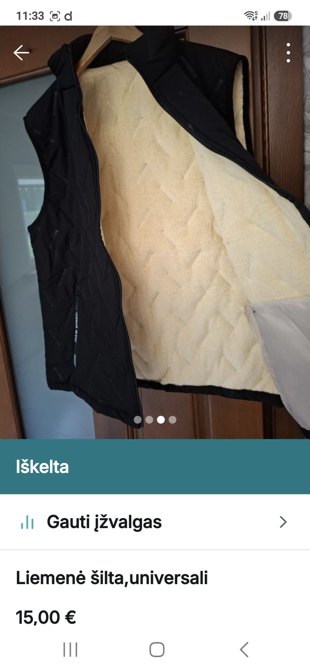 Universali šilta liemenė — nuotrauka 3
