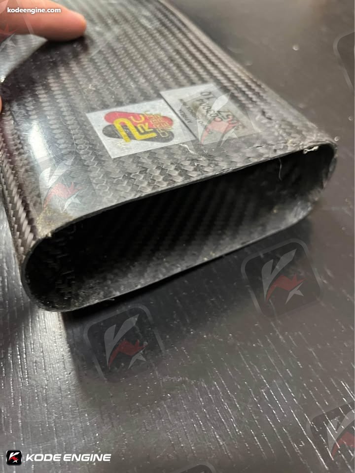 Aprilia RSW 125 airbox with filter pack - rectangular outlet (Used, partially repaired) 3