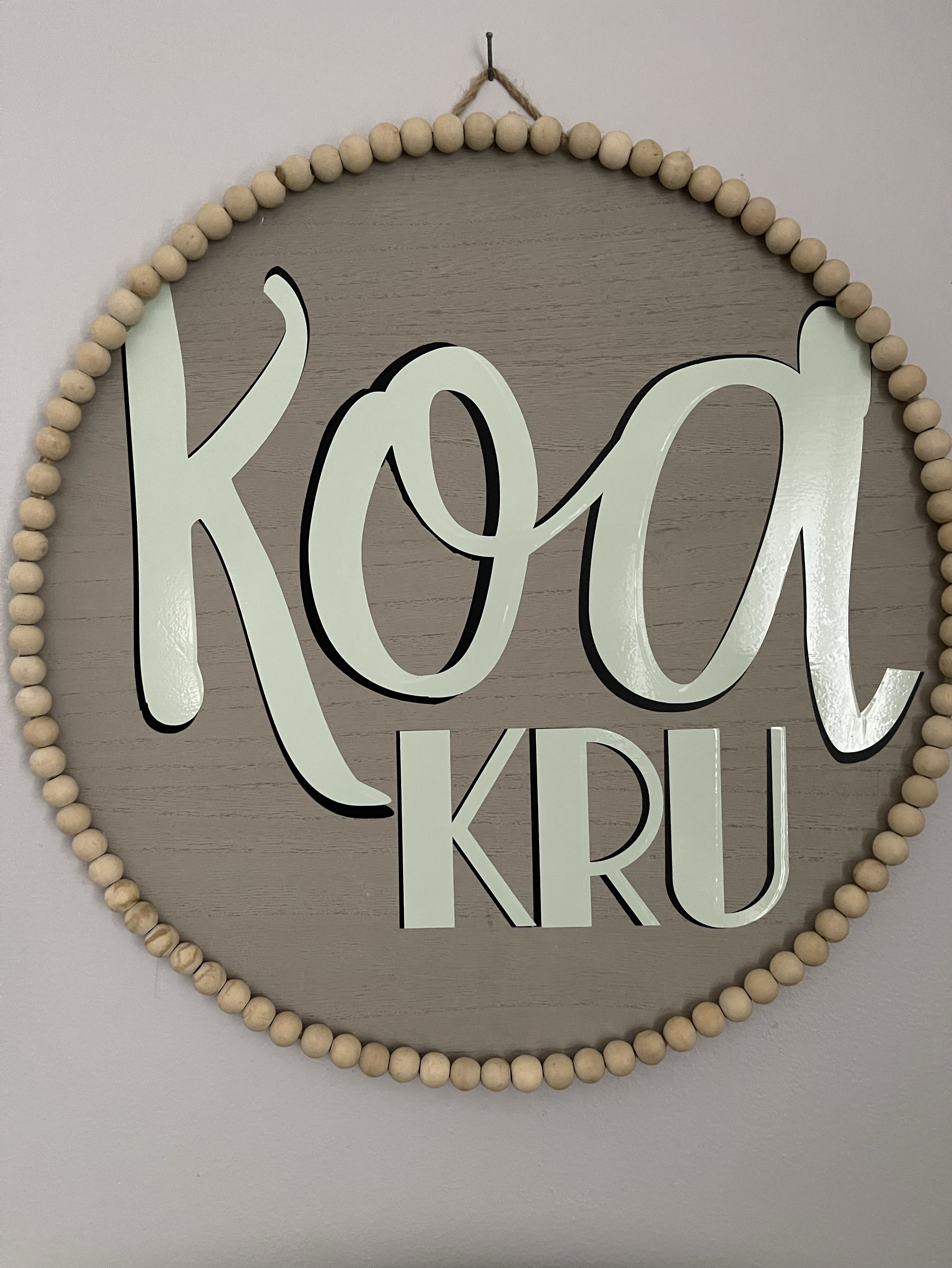 personalized wooden name sign