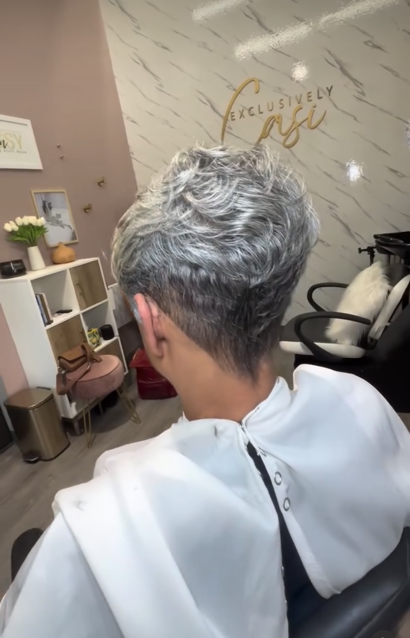 Silver Pixie Cut & Style
