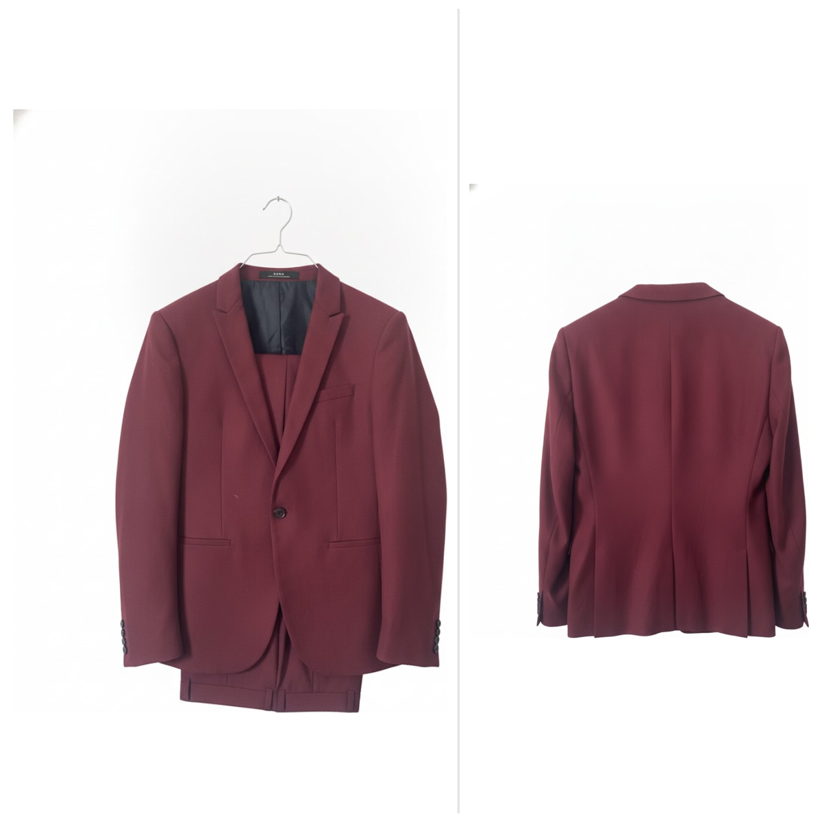 Burgundy suit