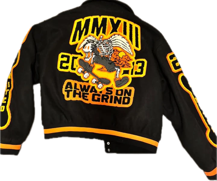 Black and Gold Varsity Jacket