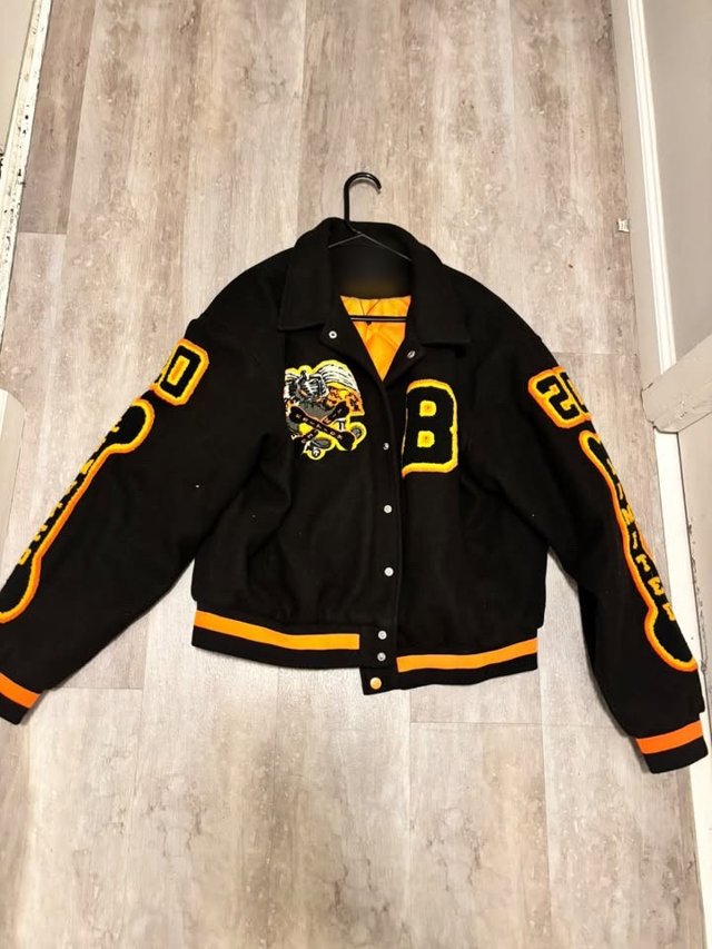 Black and Gold Varsity Jacket