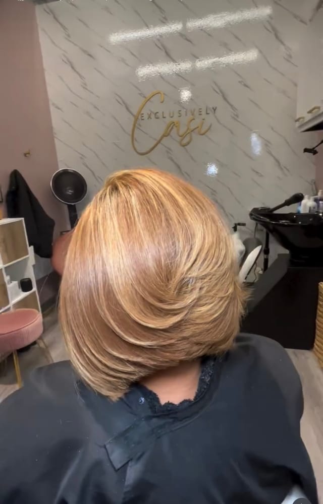 Silk Press & Layered Bob