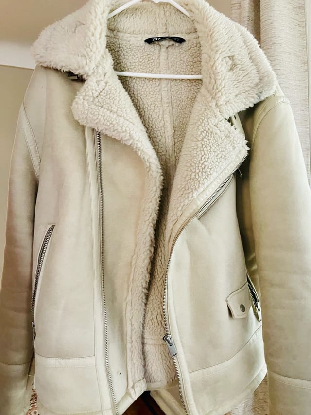 Zara Cream Coat (Never worn)