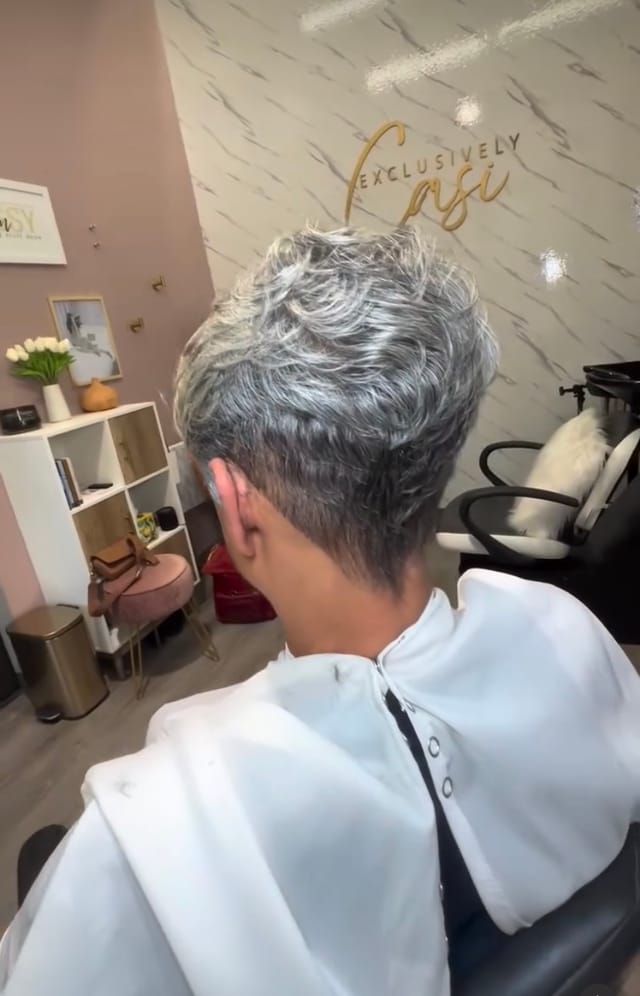 Silver Pixie Cut & Style