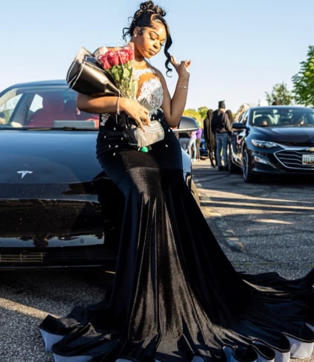 Velvet Black Prom Dress
