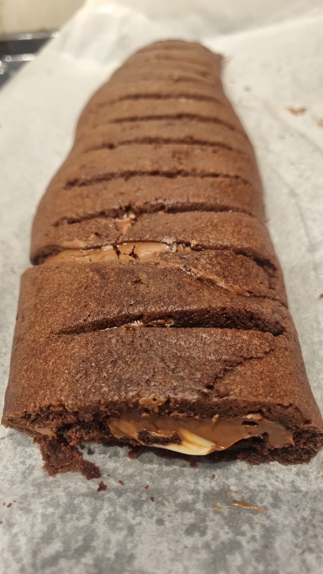 Chocolate Filled Log Cookies