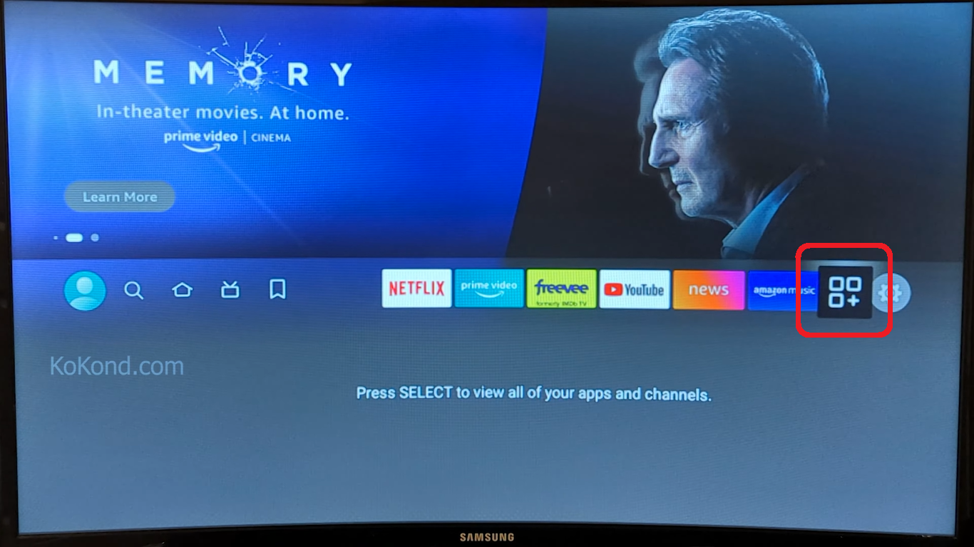 To Download Apps on Fire TV Stick, Go to Apps and Channels