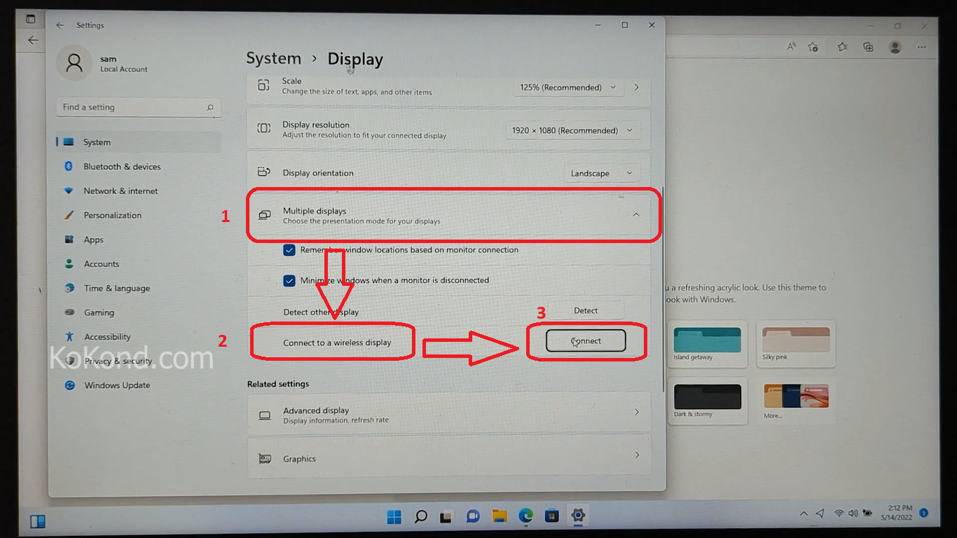 Step 5: Select Connect to Wireless Display