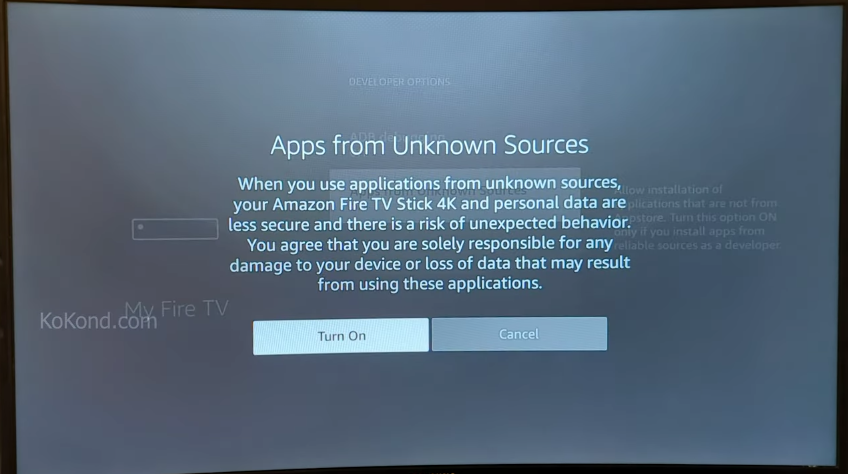 Notification for Apps From Unknown Sources
