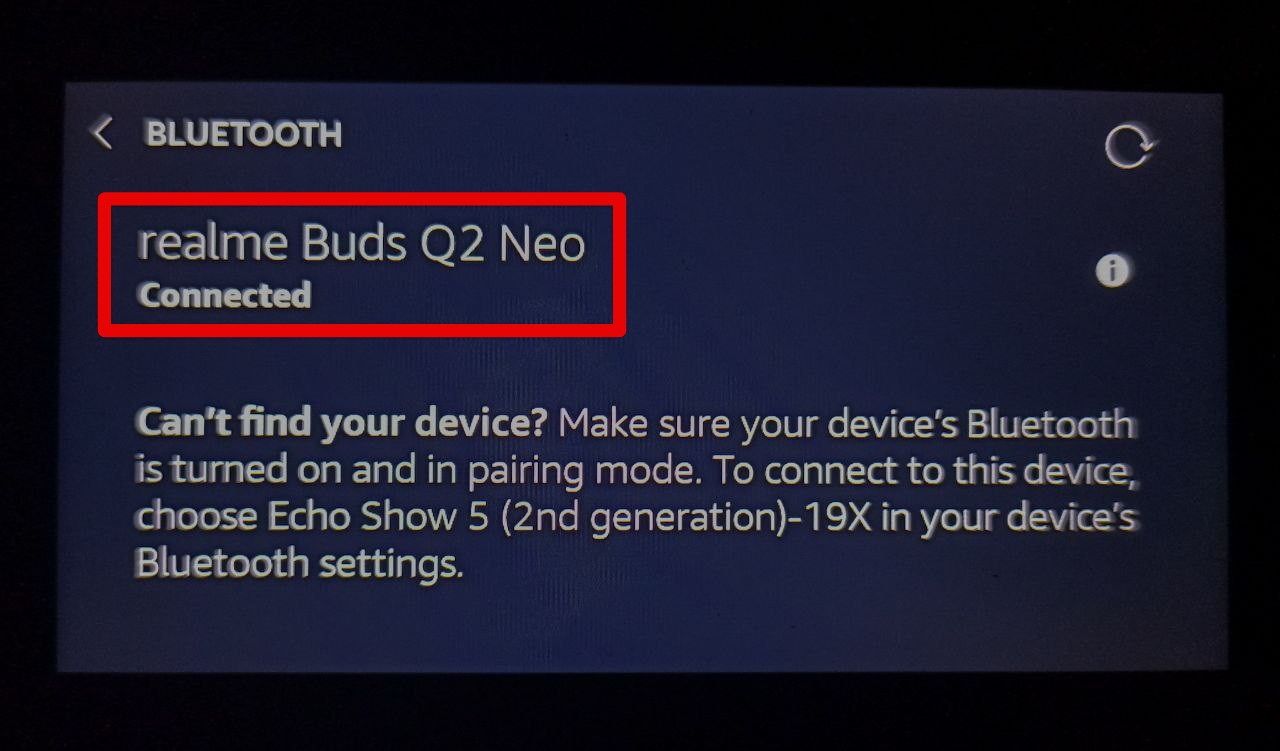 Step 4: Tap on the Name of the Bluetooth Device