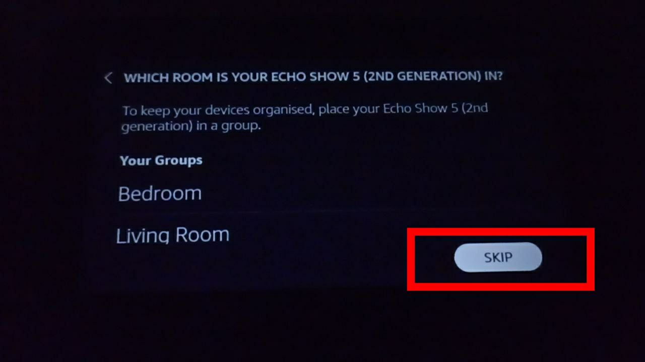 Step 9: Confirm in Which Room Your Device Will Be Located.