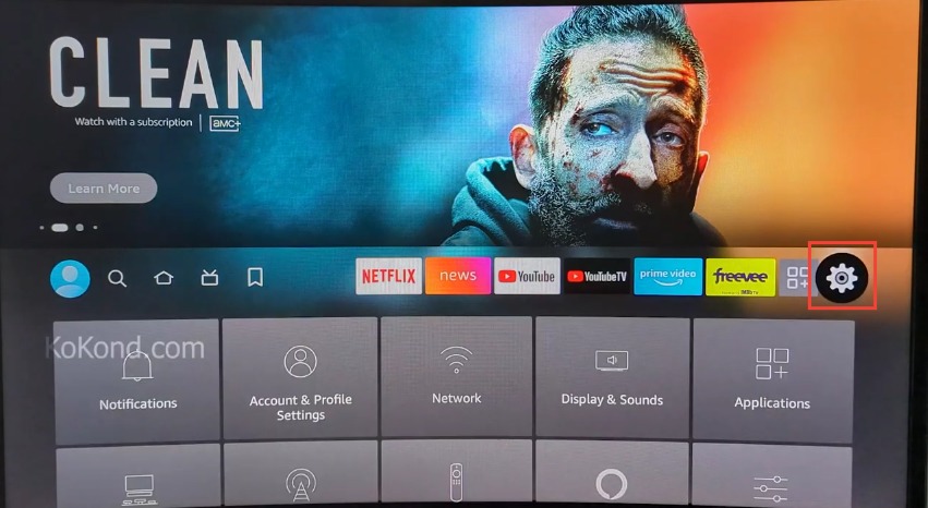 Step 1: Select Settings on Your Fire TV Stick Menu