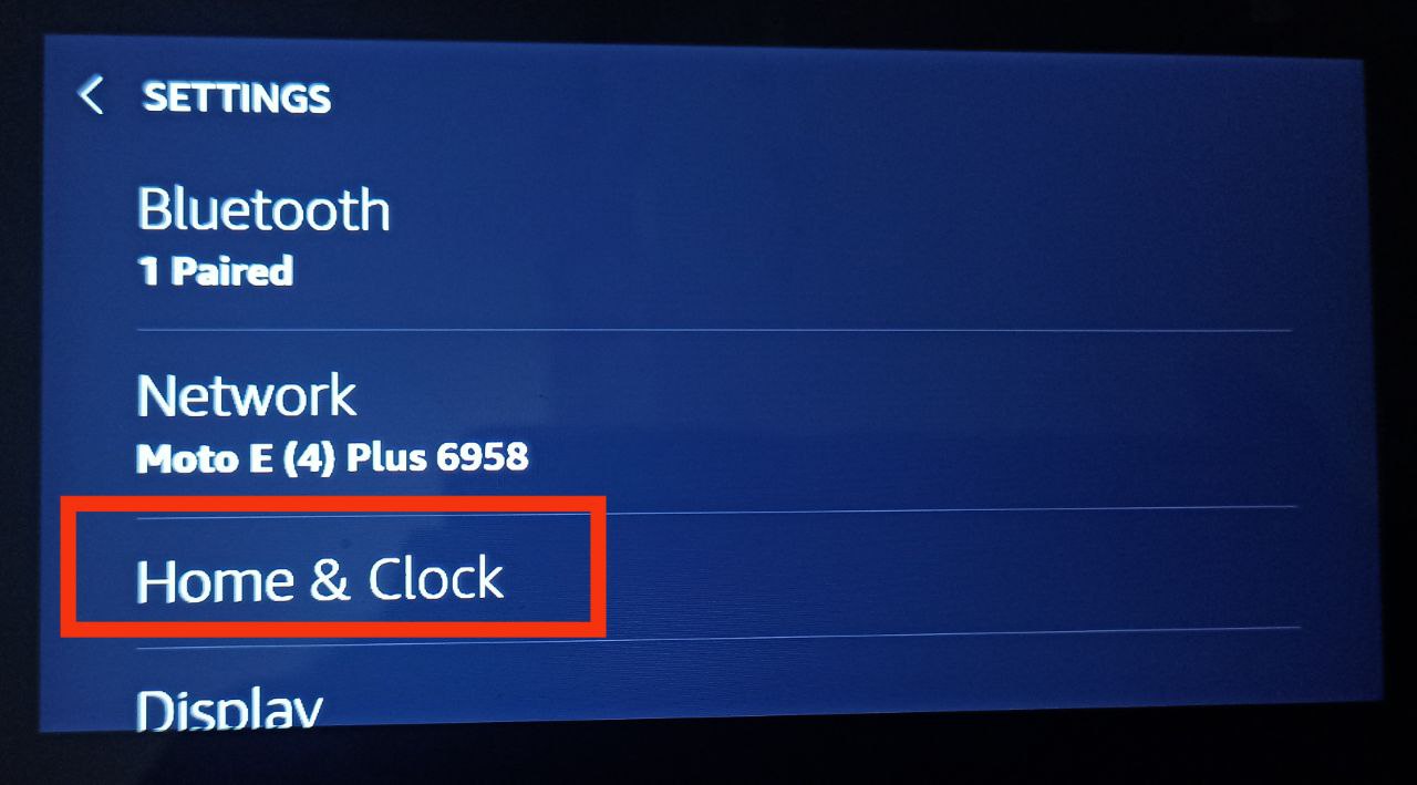 Step 2: Tap on Home & Clock