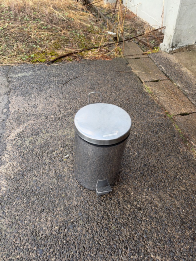 Metal Trash Can