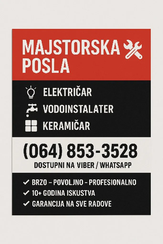 električar,vodoinstalater,keramičar