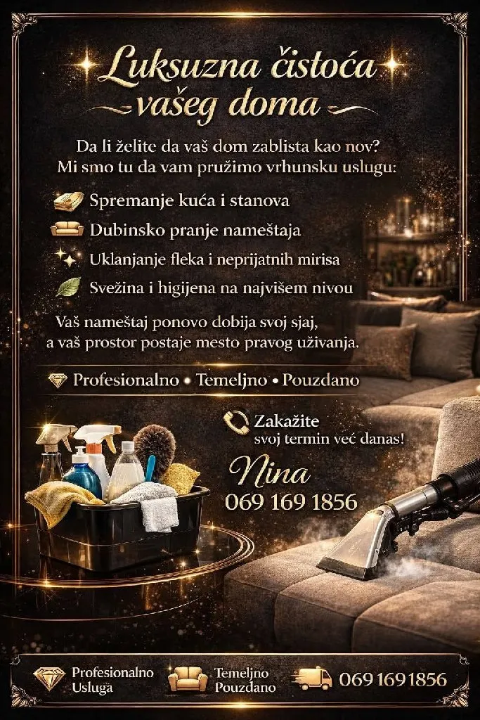 Spremanje kuće i stanova,dubinsko pranje nameštaja