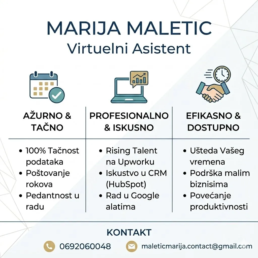 Marija Maletic – Data Entry & Admin Support - 1