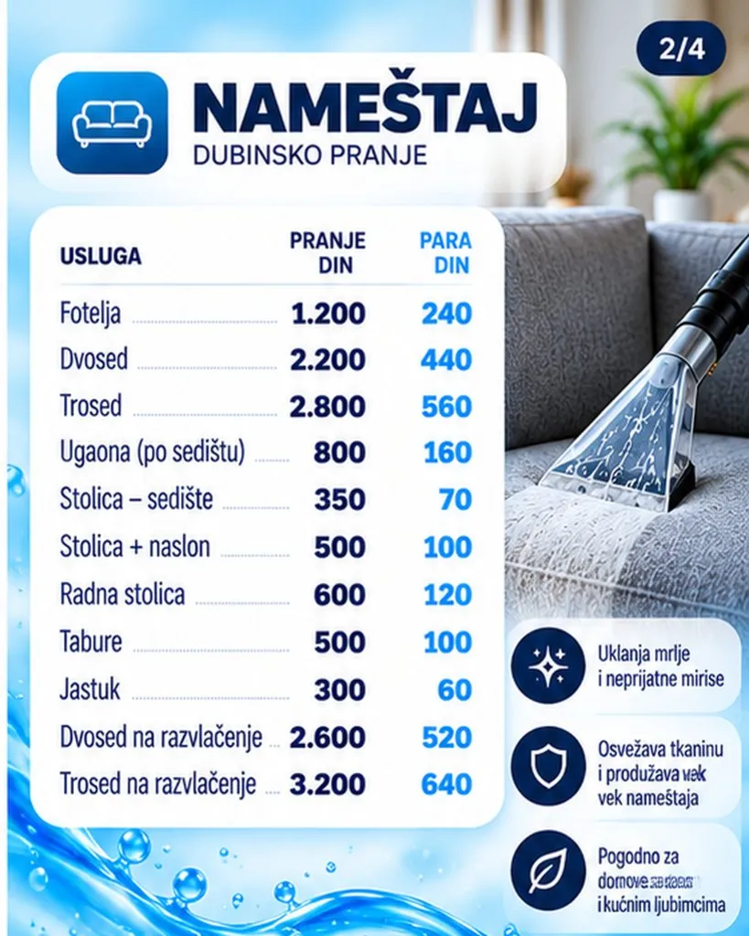 Dubinsko pranje nameštaja - 3