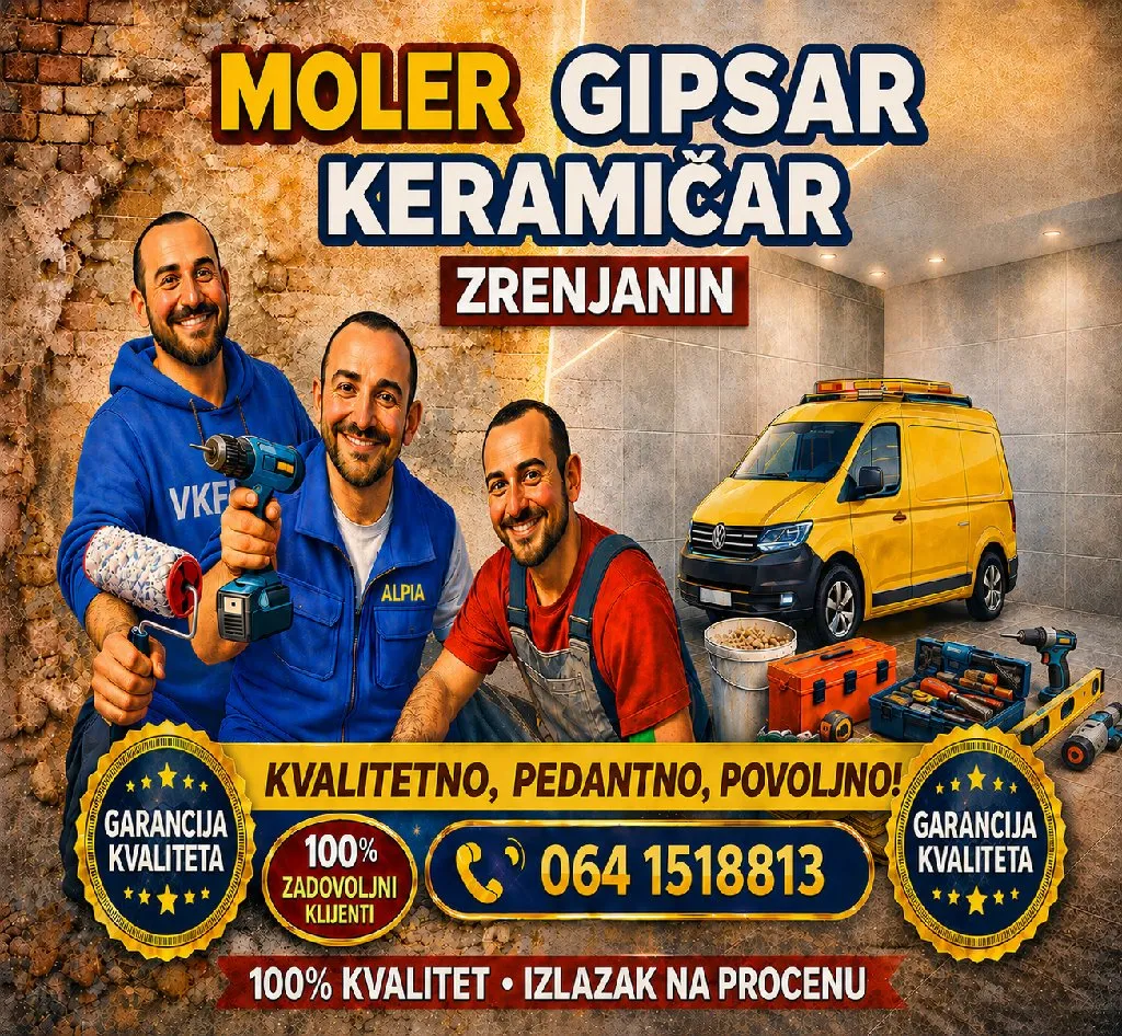 Moler gipsar keramičar Zrenjanin
