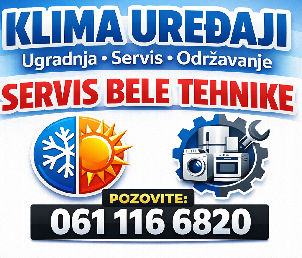 Ugradnja servis klima uređaja popravka bele tehnike
