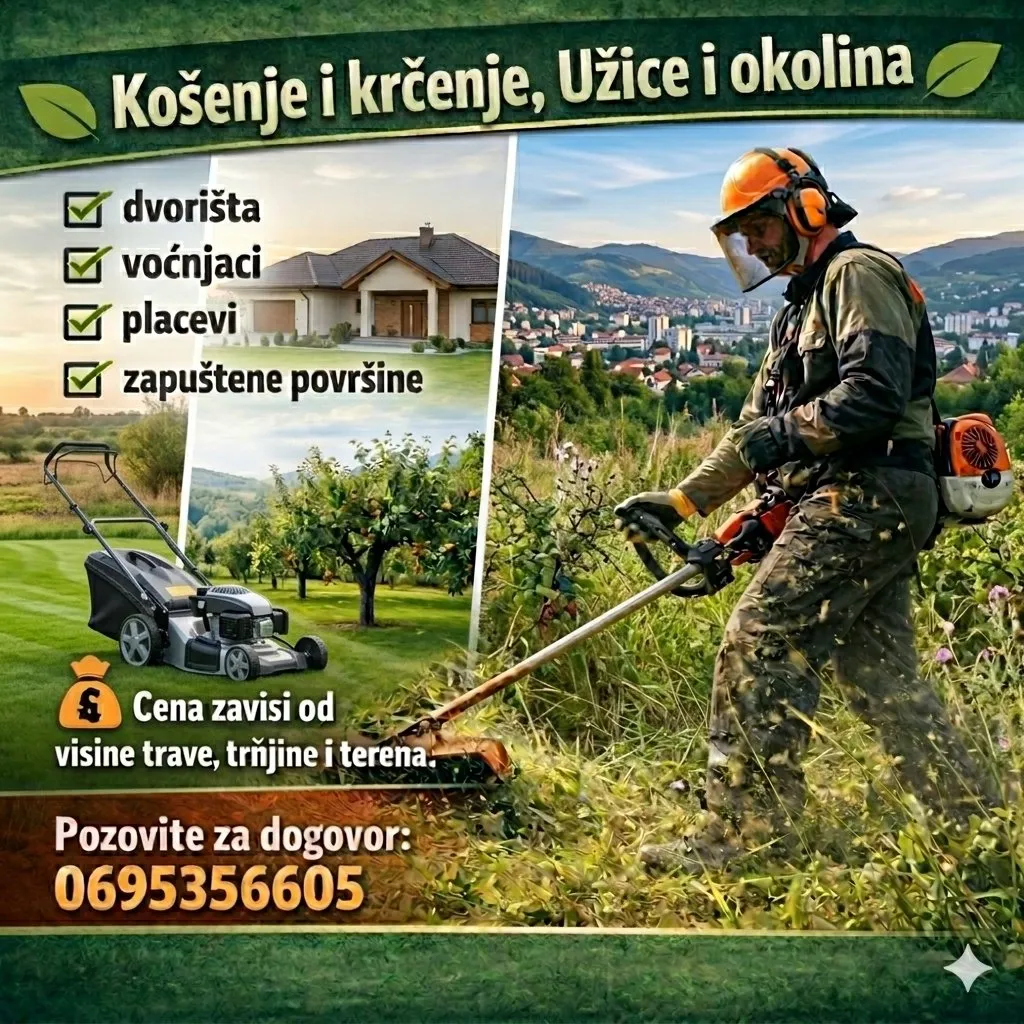 Košenje i krčenje,Užice i okolina