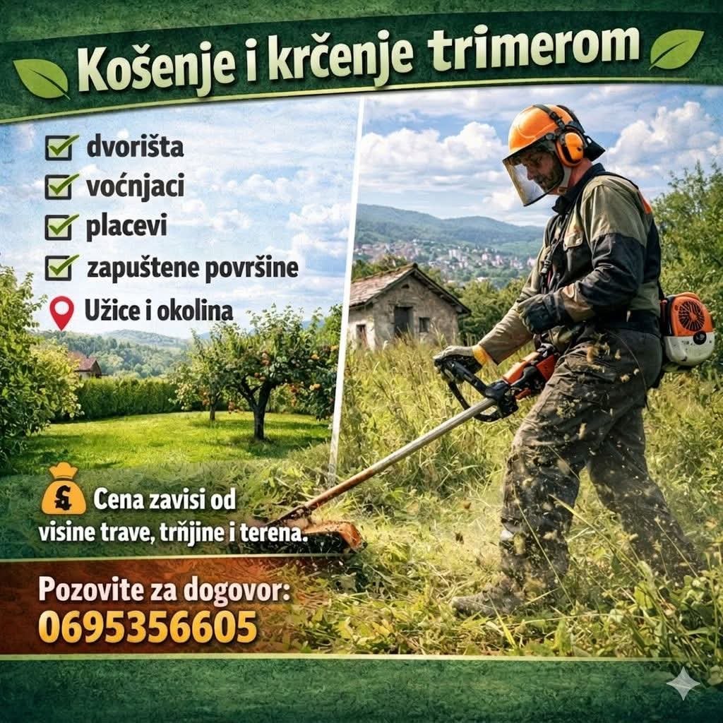 Košenje i krčenje trimerom