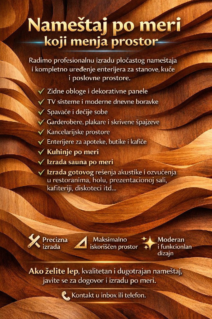 Plocasti namestaj po meri - 2