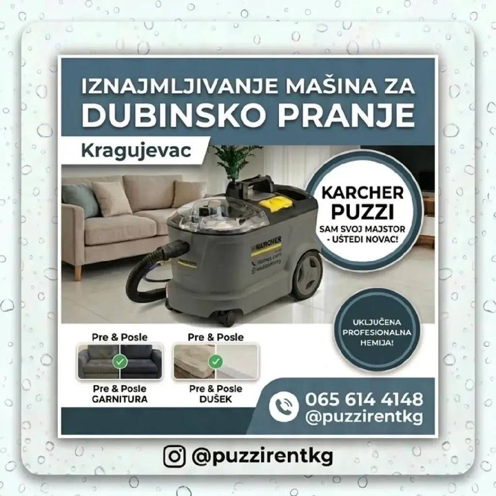 Iznajmljivanje mašina za dubinsko pranje - 1