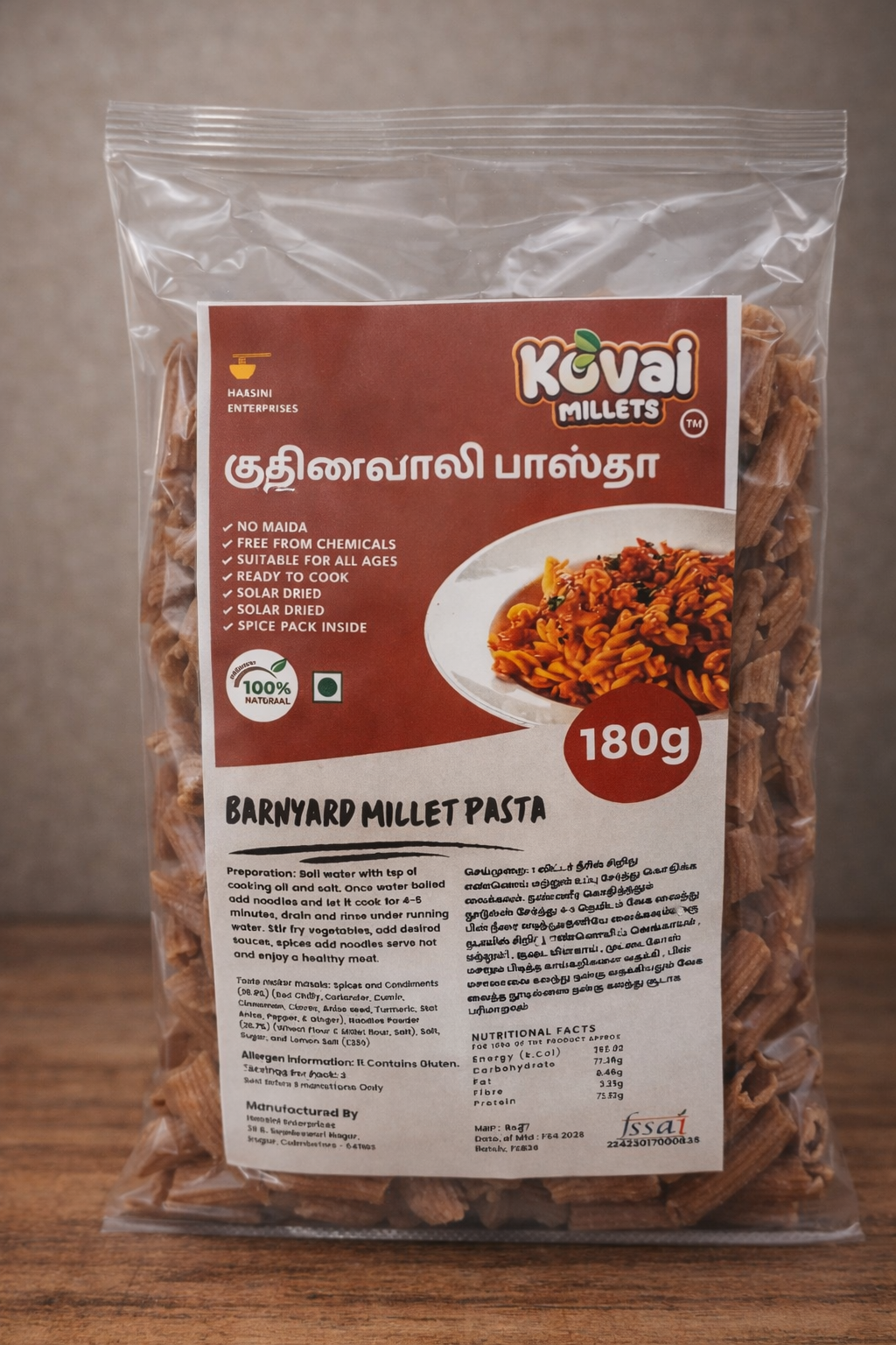 Barnyard Millet Pasta