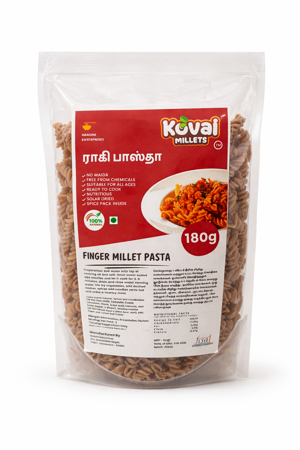Finger Millet Pasta