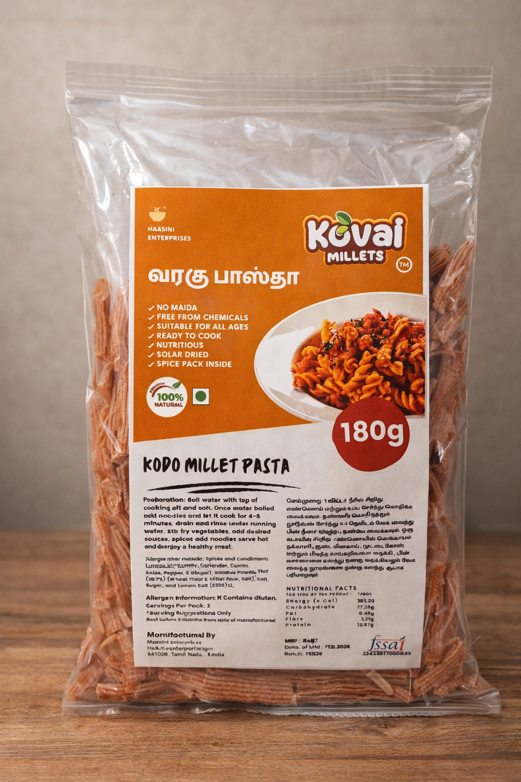 Kodo Millet Pasta