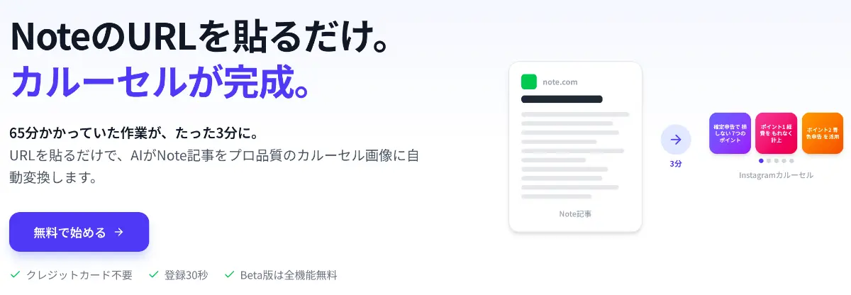 PostCraftの画面