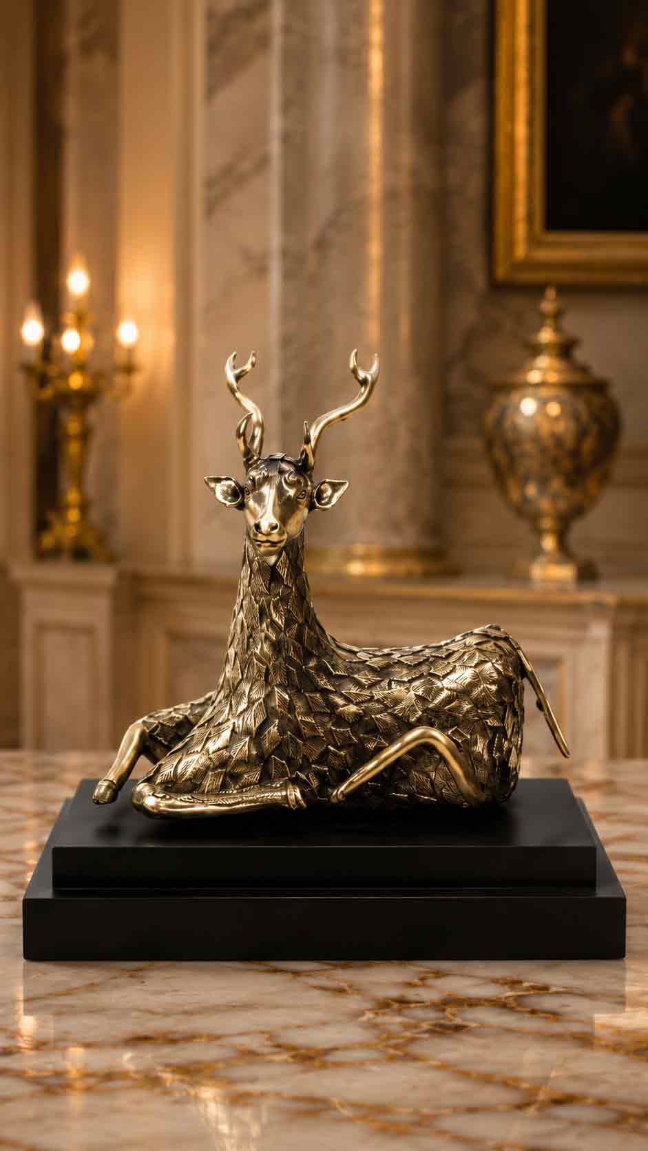 Antique Brass Deer