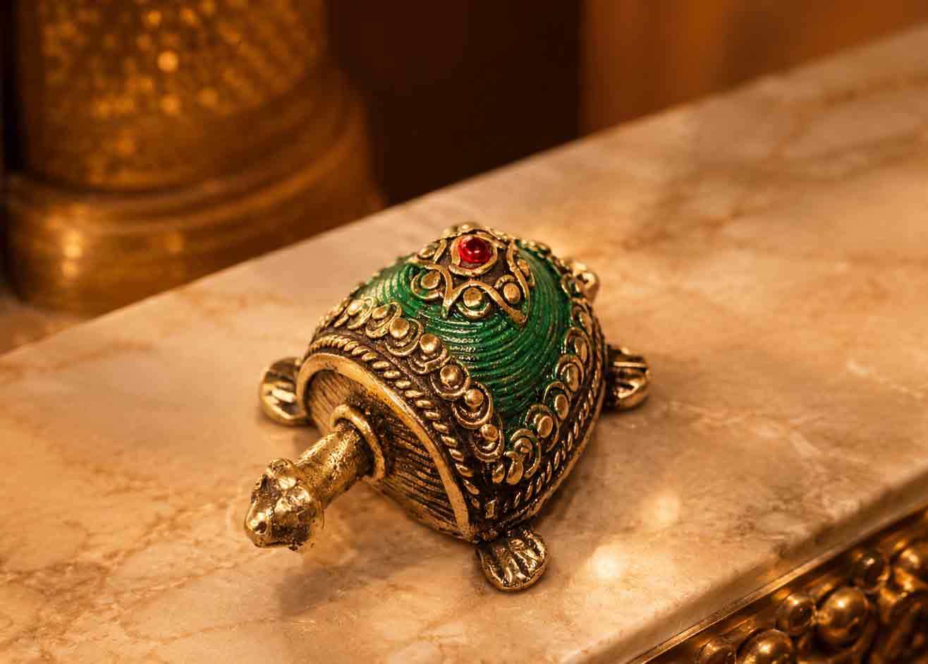 Antique Brass Turtle Decor