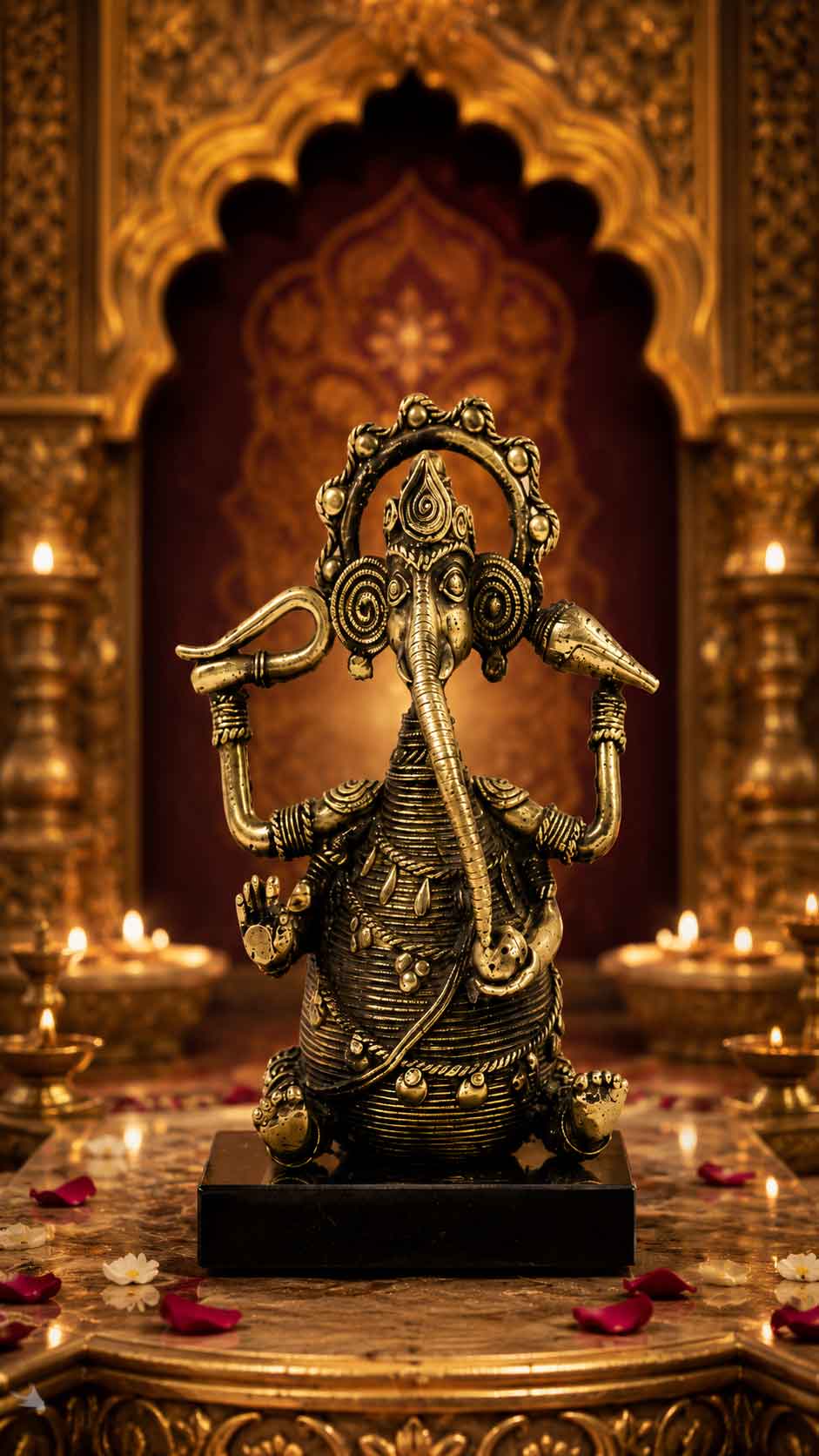 Antique Brass Lord Ganesha Idol