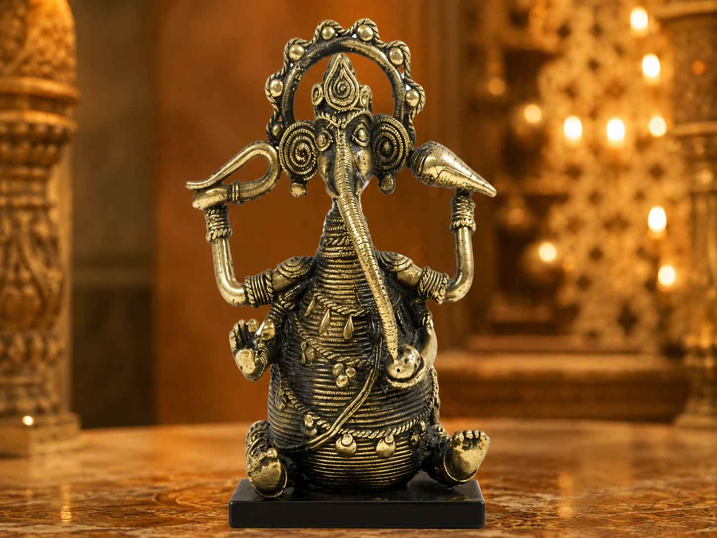 Antique Brass Lord Ganesha Idol