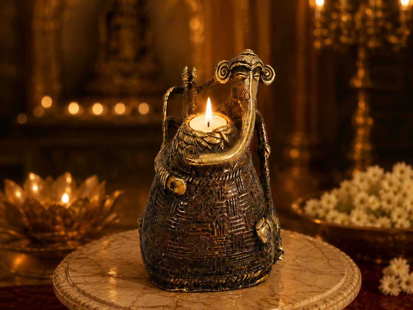 Ganesh Candle Holder (ART-554)
